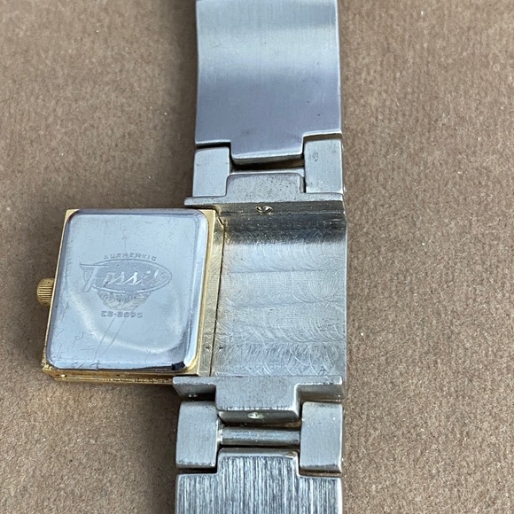 Vintage Fossil Peak a Boo 2 Tone Bracelet Watch - Picture 5 of 10